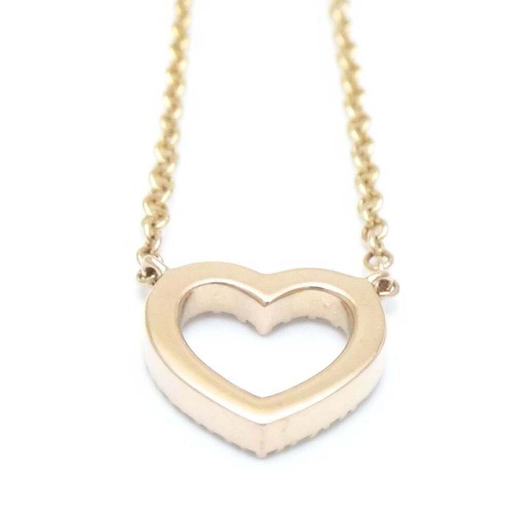 TIFFANY Authentic Gold Diamond Heart Necklace - Picture 4 of 9
